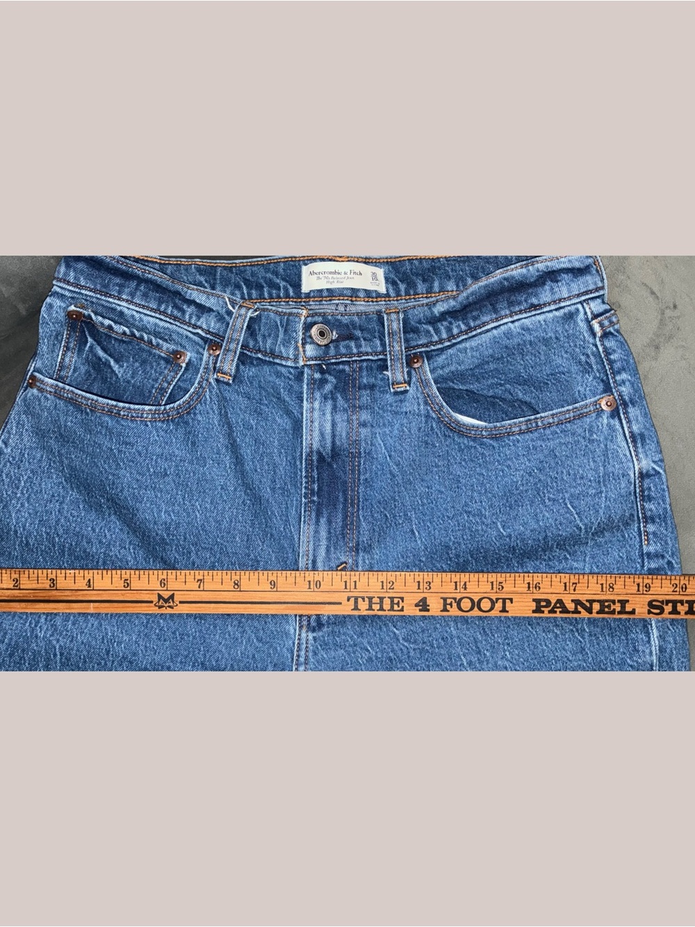 Abercrombie & Fitch 90s relaxed jean high-rise blue 30/10r women’s denim classic - Picture 8 of 16